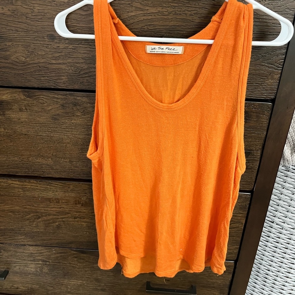 Free people flowy orange tank